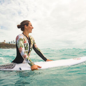 One-piece Swimsuit Sport Long Sleeve Printed Surf Swimwear